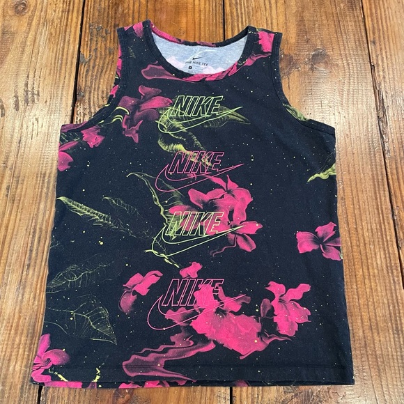 Nike Other - Nike Men’s Floral Tank Black, Pink, & Neon Yellow. Medium
